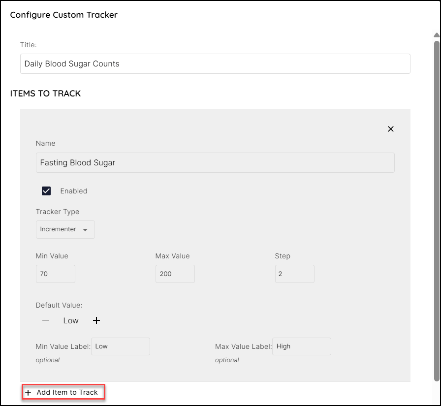 Configure Custom Tracker