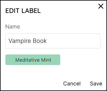 Edit Label
