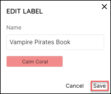 Edit Label