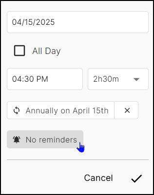 Event Reminders