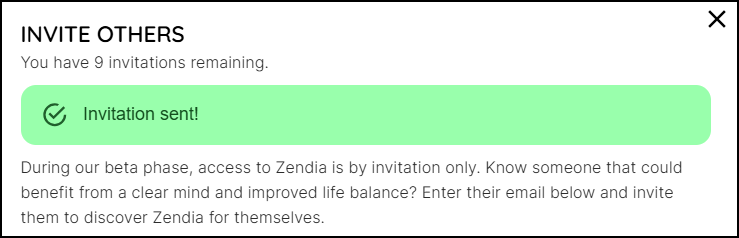 Invite Others Confirmation
