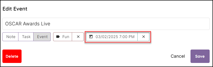 Manage Event Reminder