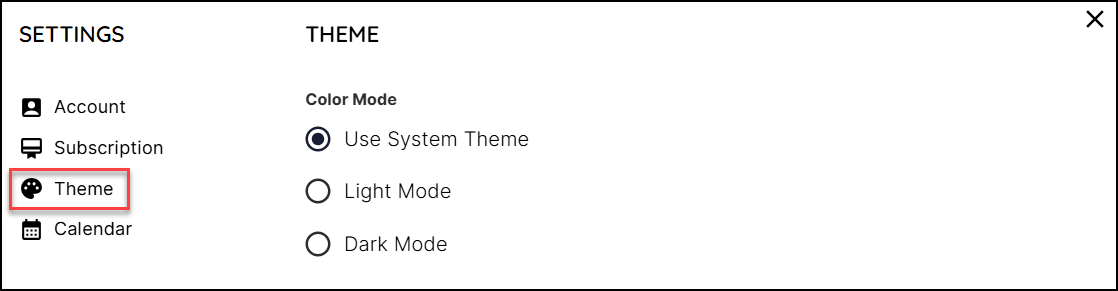 Theme Settings
