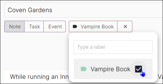 Edit Label