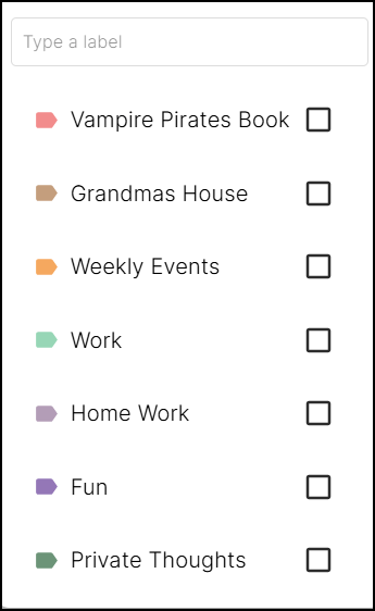 Label Options
