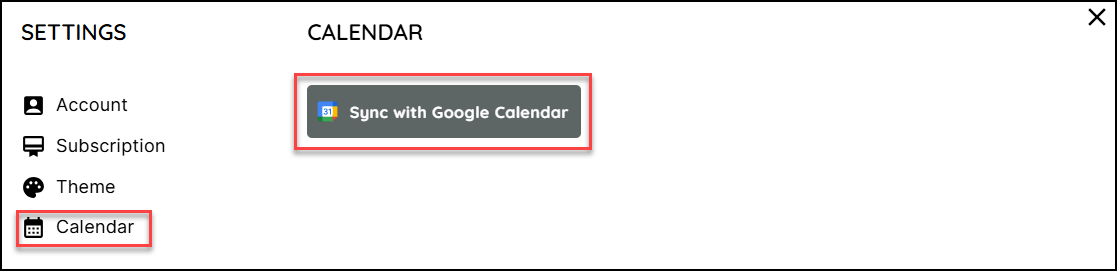 Sync with Google Calendar