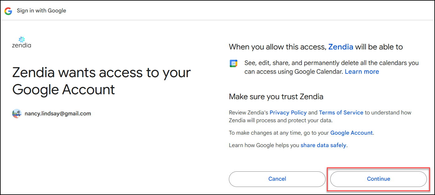 Sync with Google Calendar