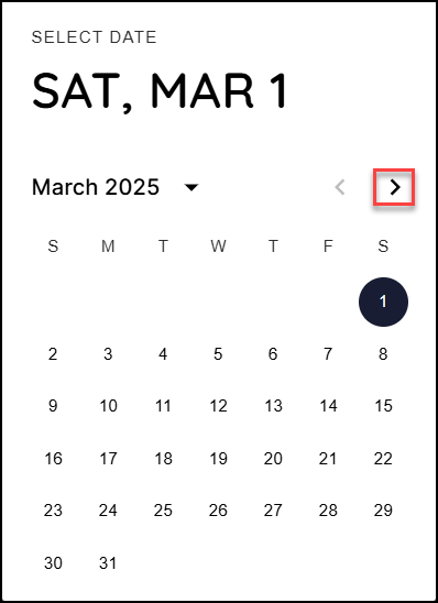Task Date Selection
